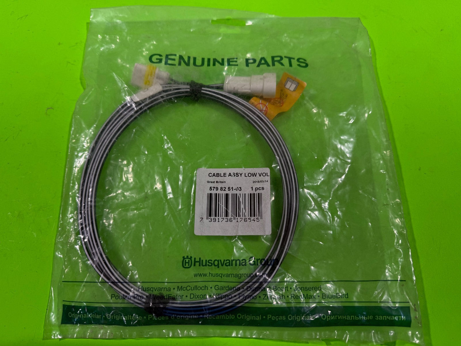 Genuine OEM Husqvarna 579825103 Cable Assembly 105 115H 305 310 315 315X1