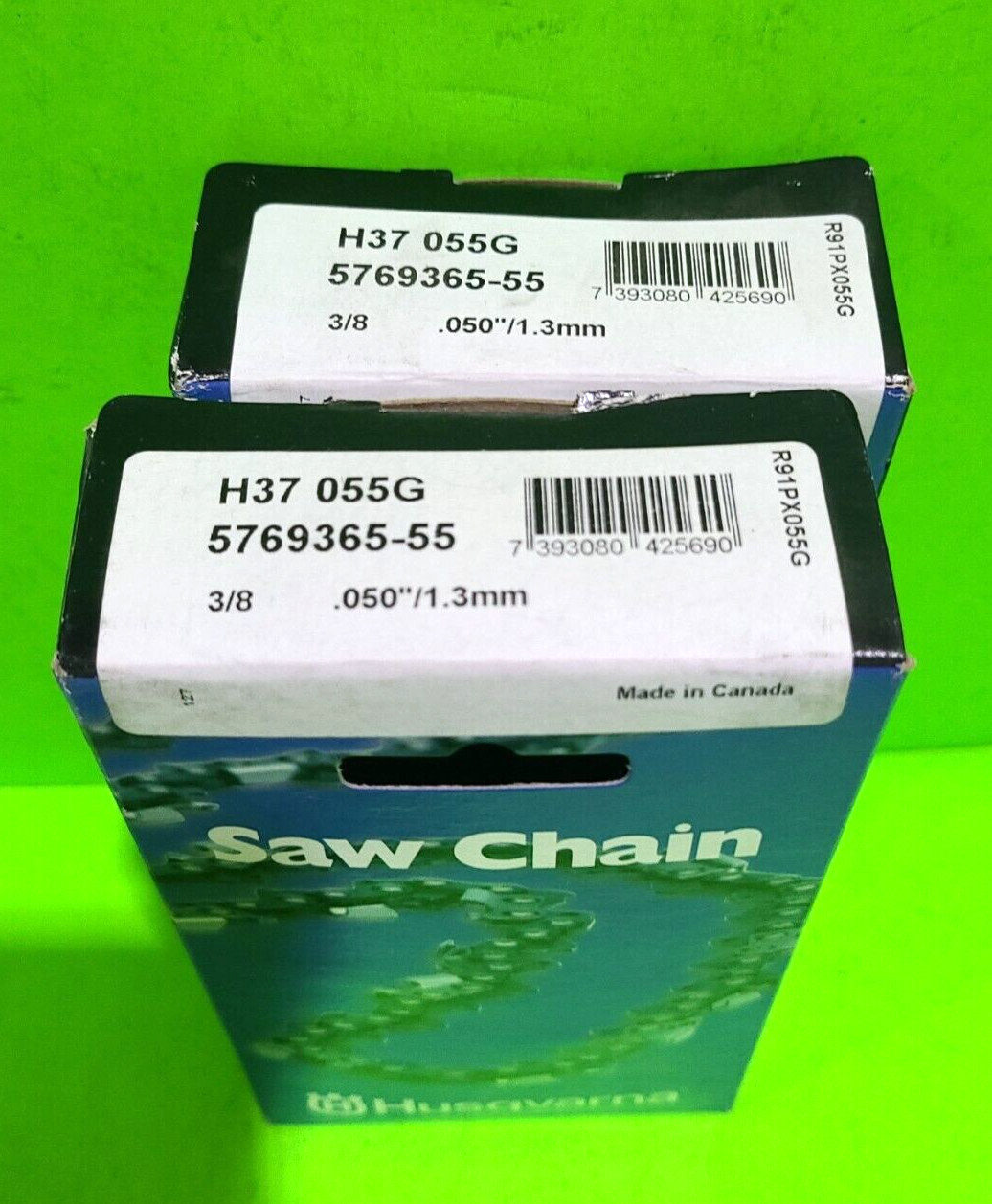 OEM Husqvarna 16" Saw Chain 2 Pack 576936555 H37 055G Chain 91PX055G 3/8" .0501