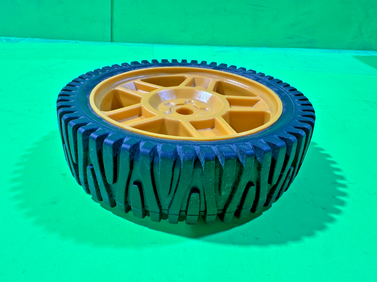 NEW Husqvarna Wheel & Tire Assembly 6.75" x 1.75" 193928 Yellow 5-Spoke Rim4