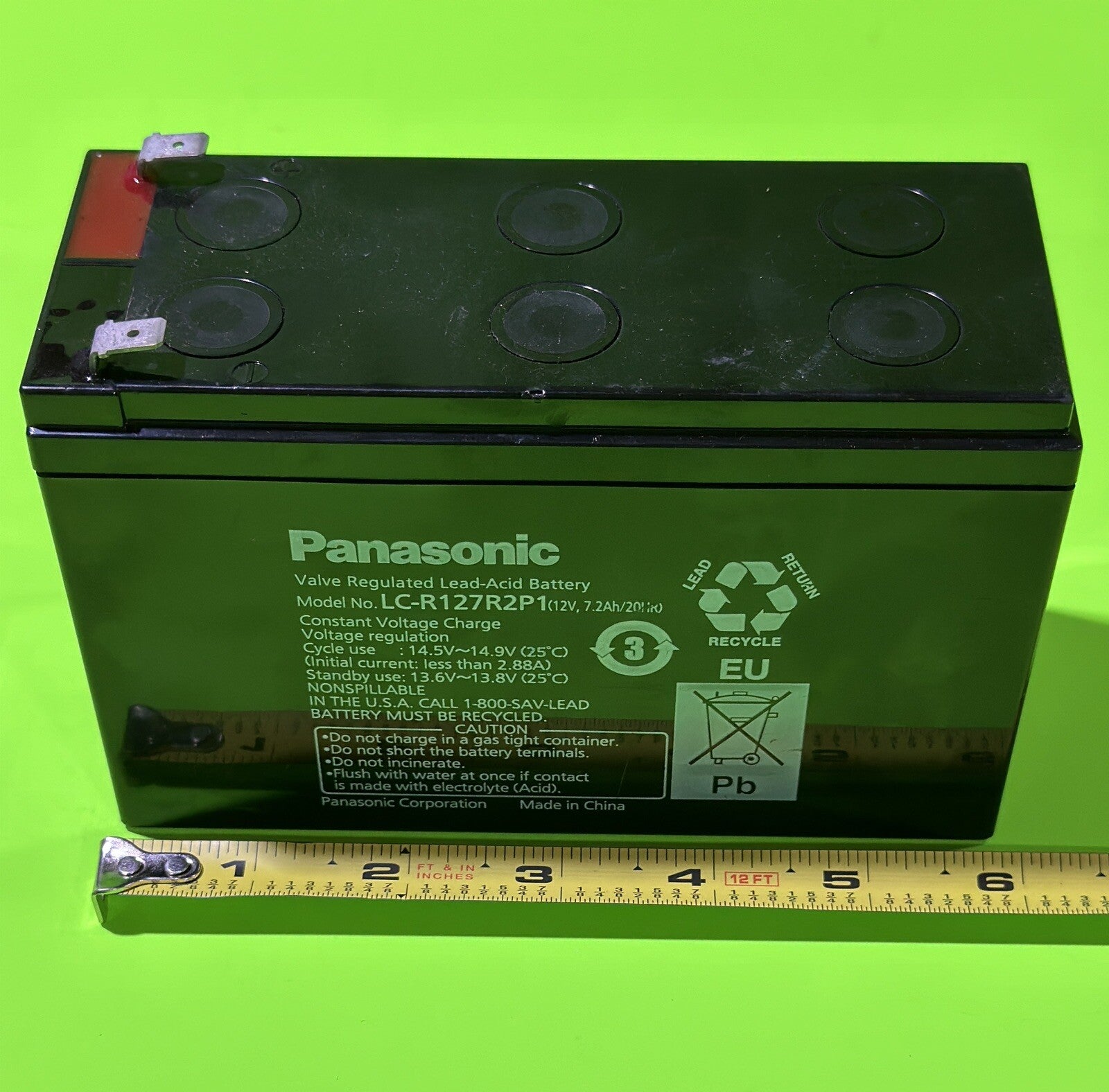 OEM Husqvarna 530402815 Battery Kit Panasonic 12V 7AH Battery LC-R127R2P14