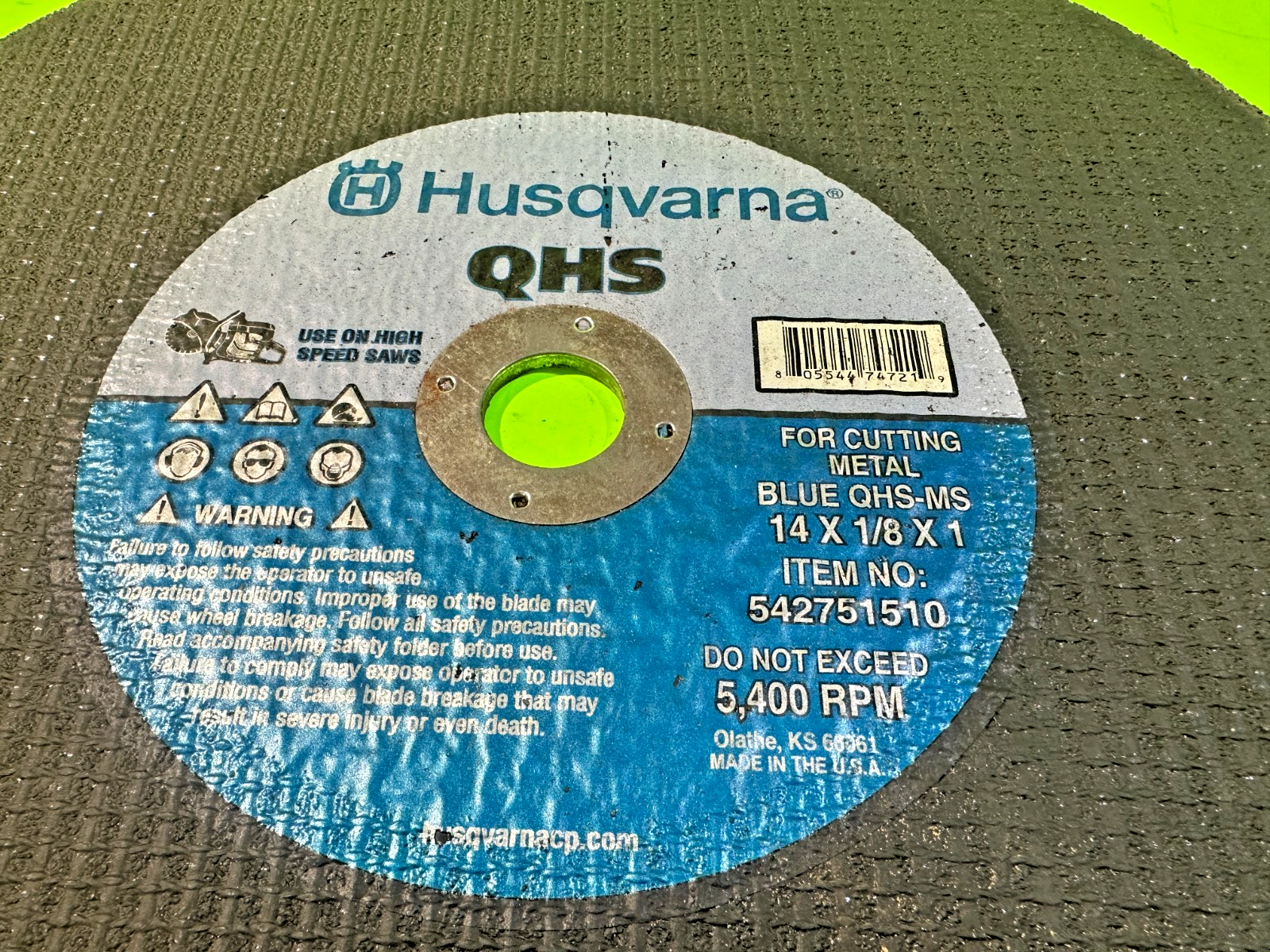 NEW Husqvarna Metal QHS Blade 542751510 14" x 1/8" x 1" Contractor 5-Pack Steel1