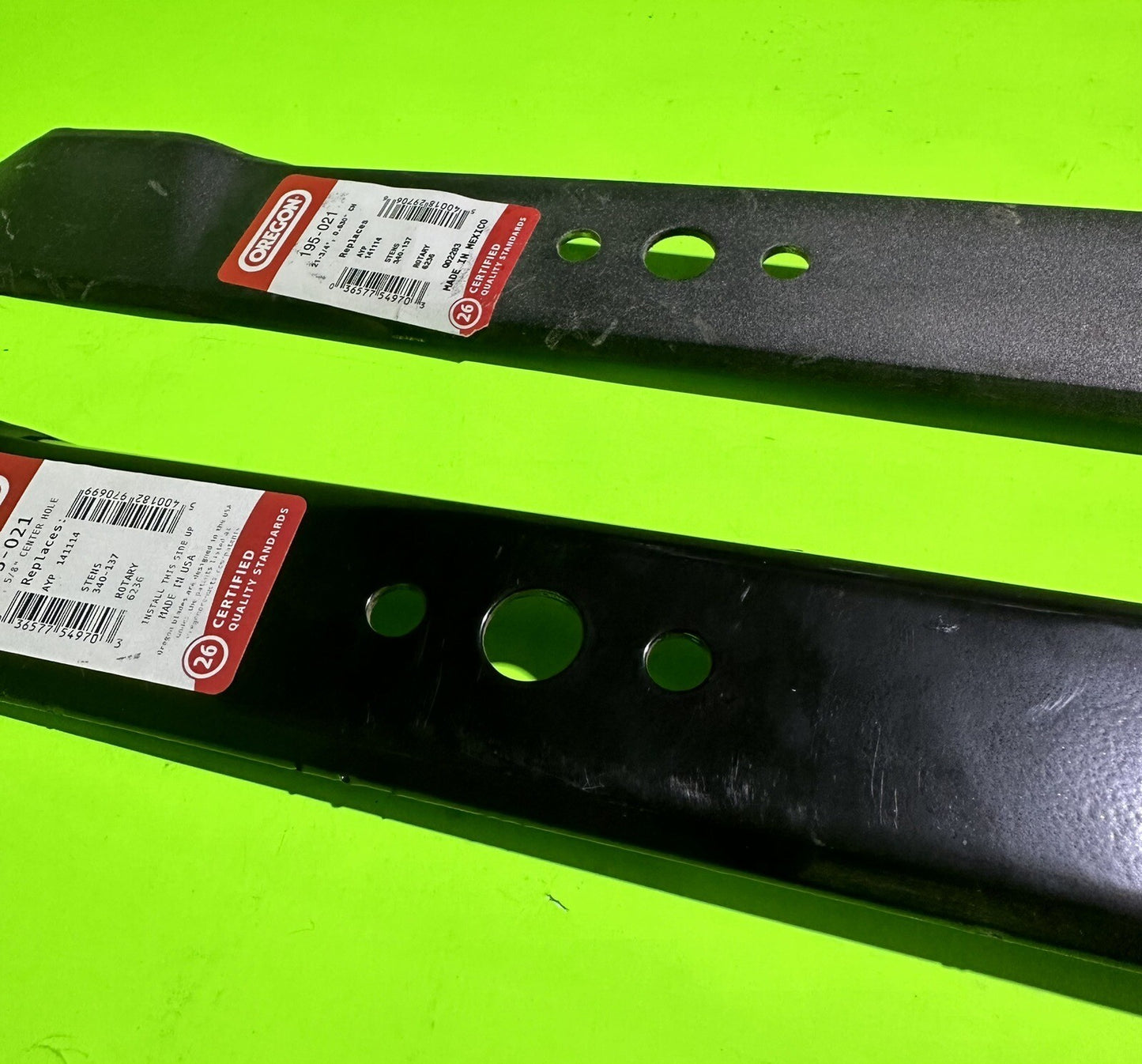 2PK Oregon 195-021 Mulching Blades for 21-3/4" Poulan 575157101, 5829314012