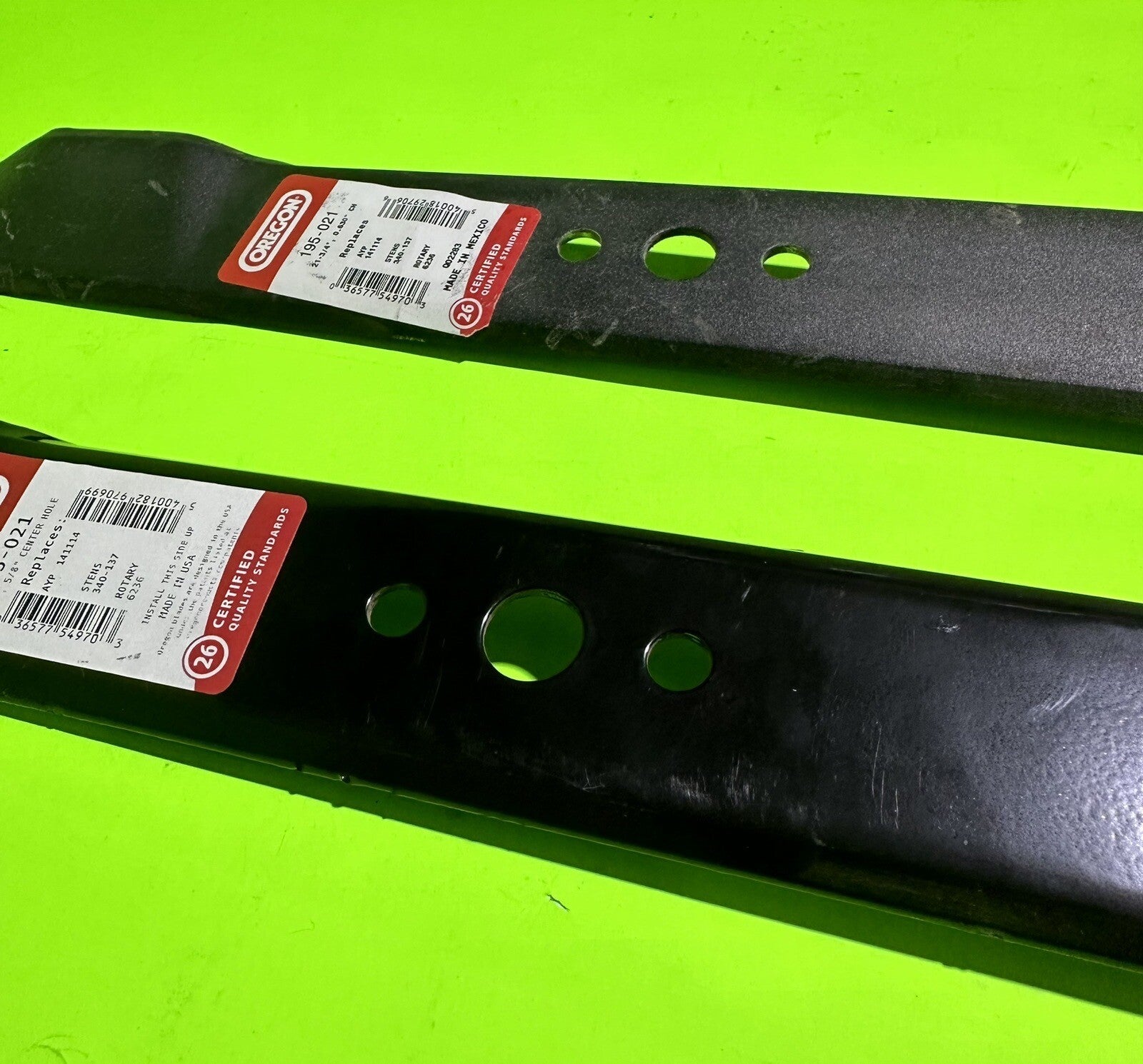 2PK Oregon 195-021 Mulching Blades for 21-3/4" Poulan 575157101, 5829314012