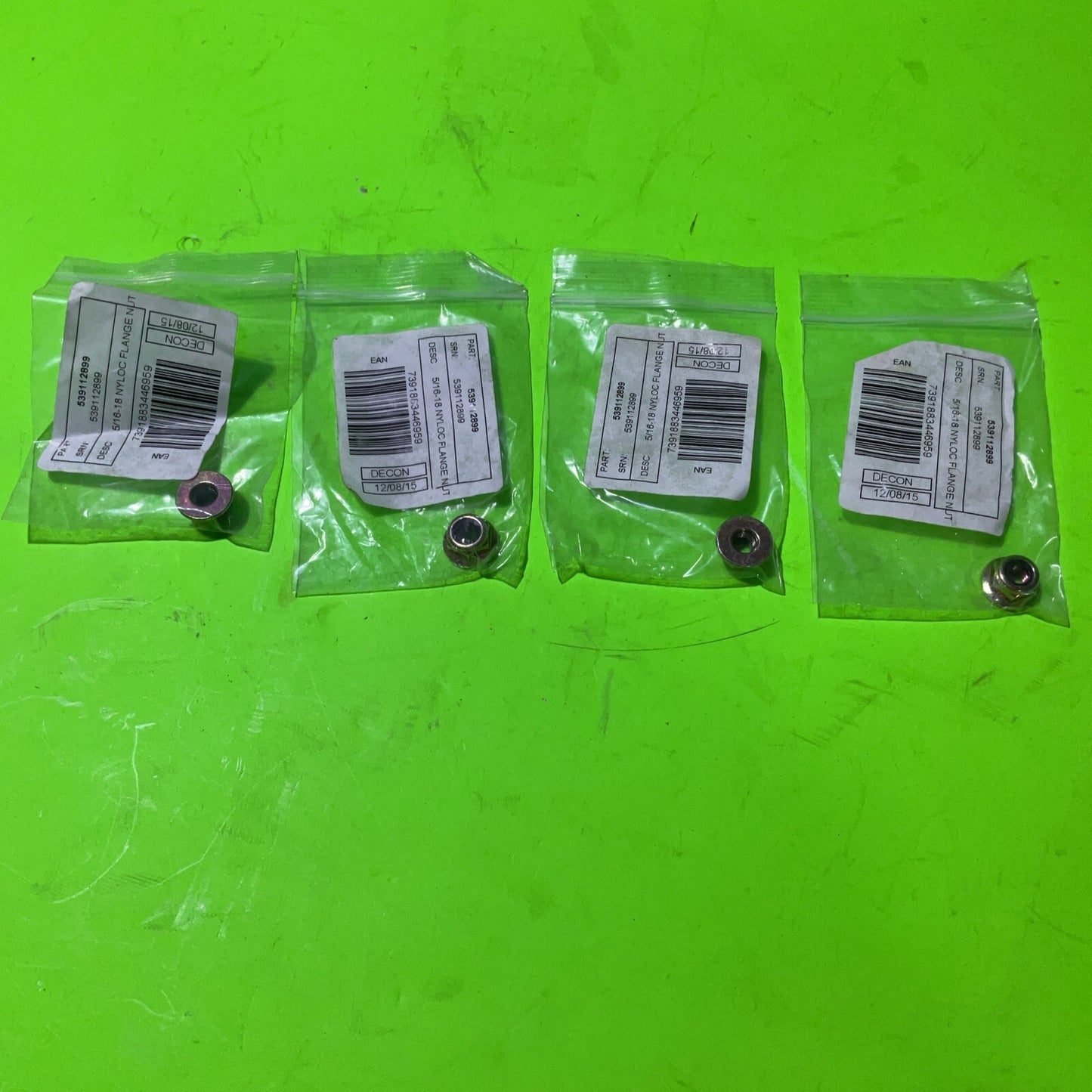 4-Pack Genuine OEM Husqvarna 594944401 Nyloc Flange Nut 5/16-18 Fits 890+ Models1