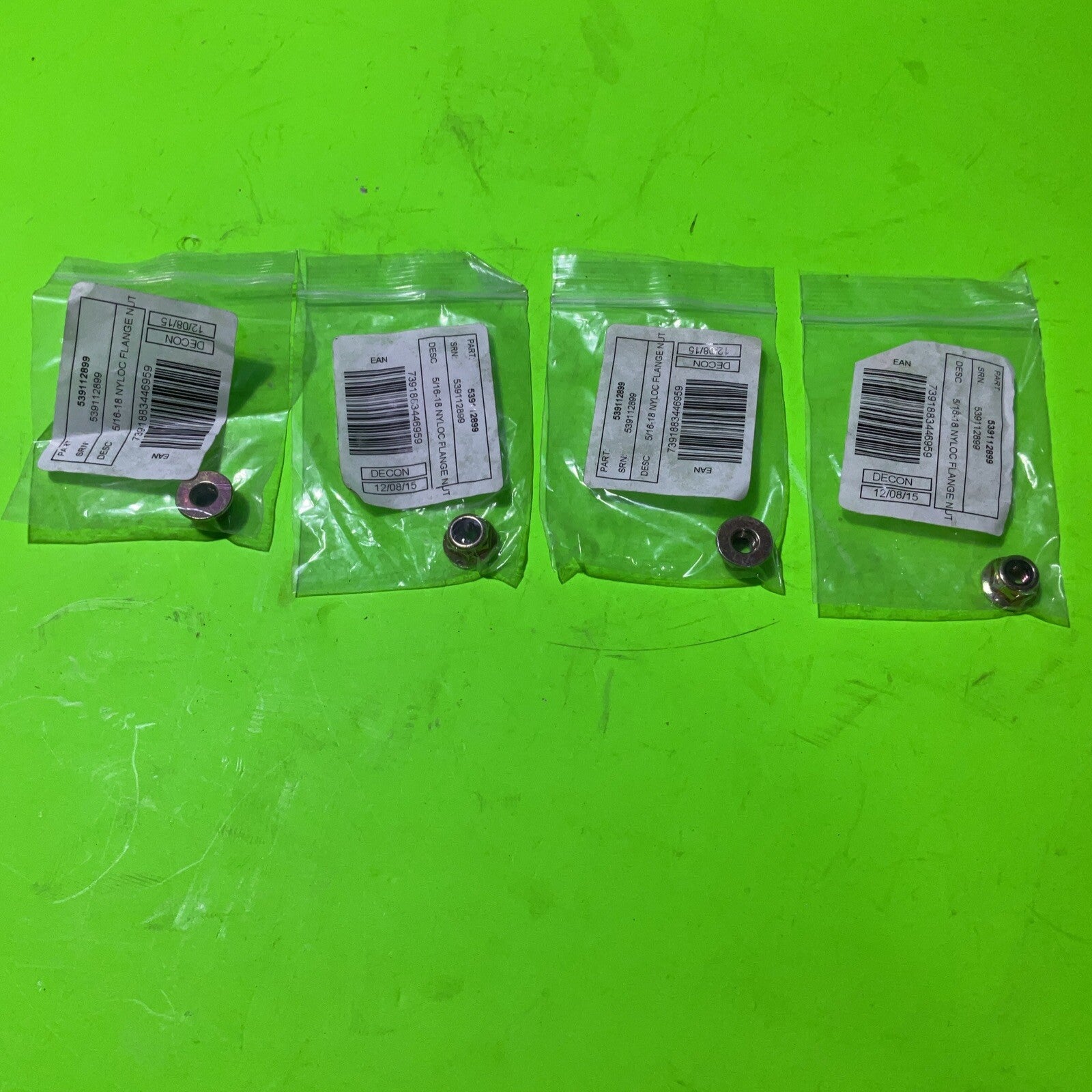 4-Pack Genuine OEM Husqvarna 594944401 Nyloc Flange Nut 5/16-18 Fits 890+ Models1
