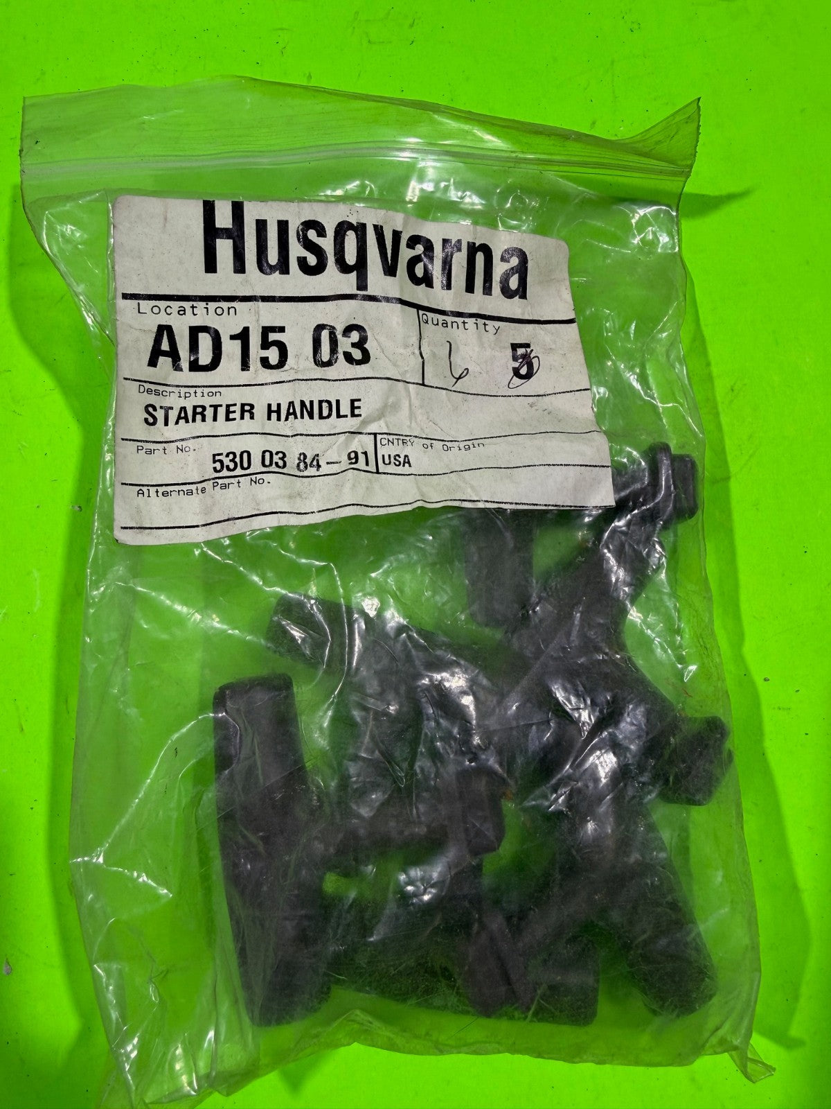 6pk Genuine OEM Husqvarna 530038491 Starter Handle Chainsaw 136 137 1411