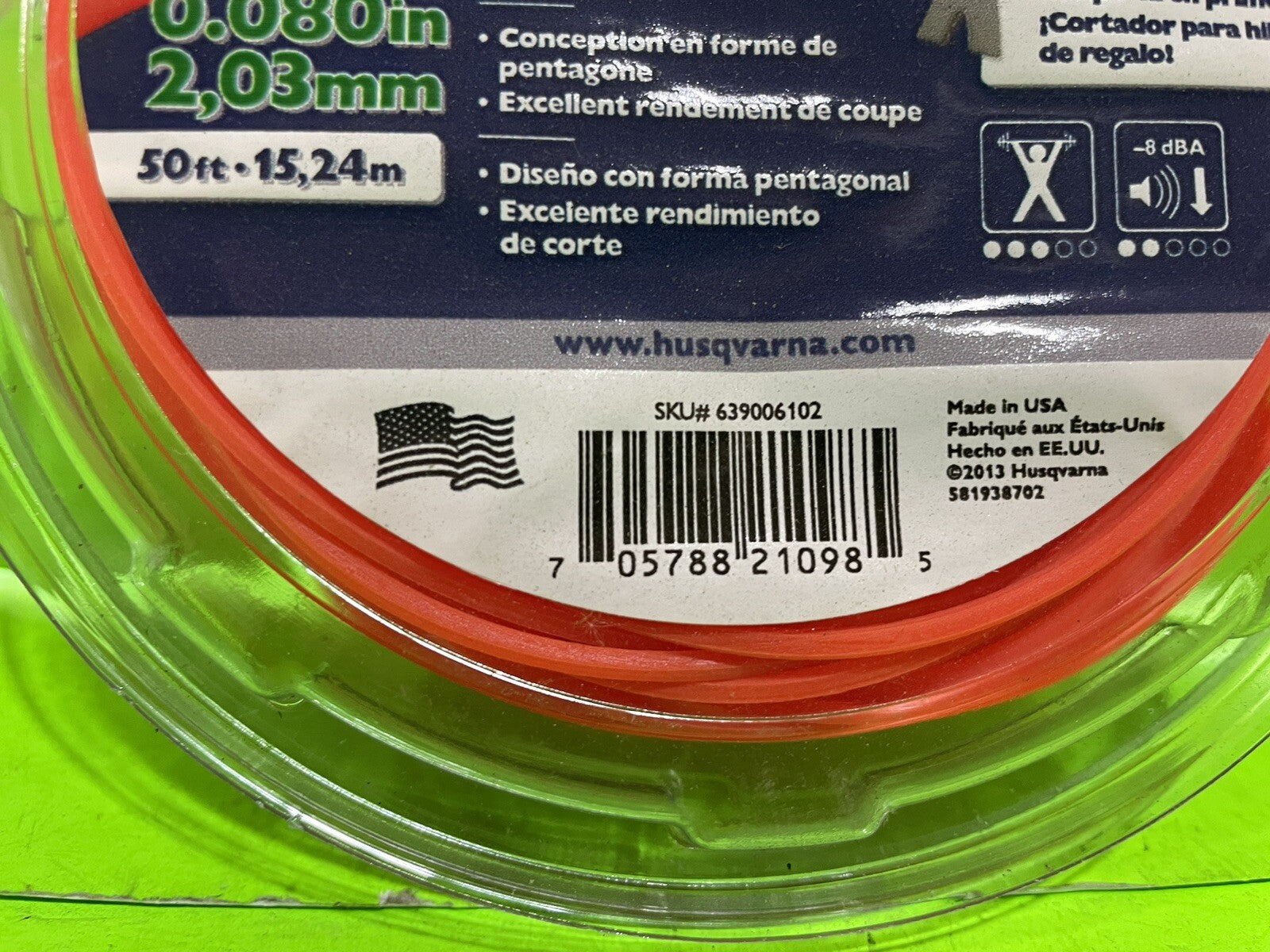 NEW Genuine Husqvarna 639006102 .080" Trimmer Line 50 ft fits Many Trimmers5