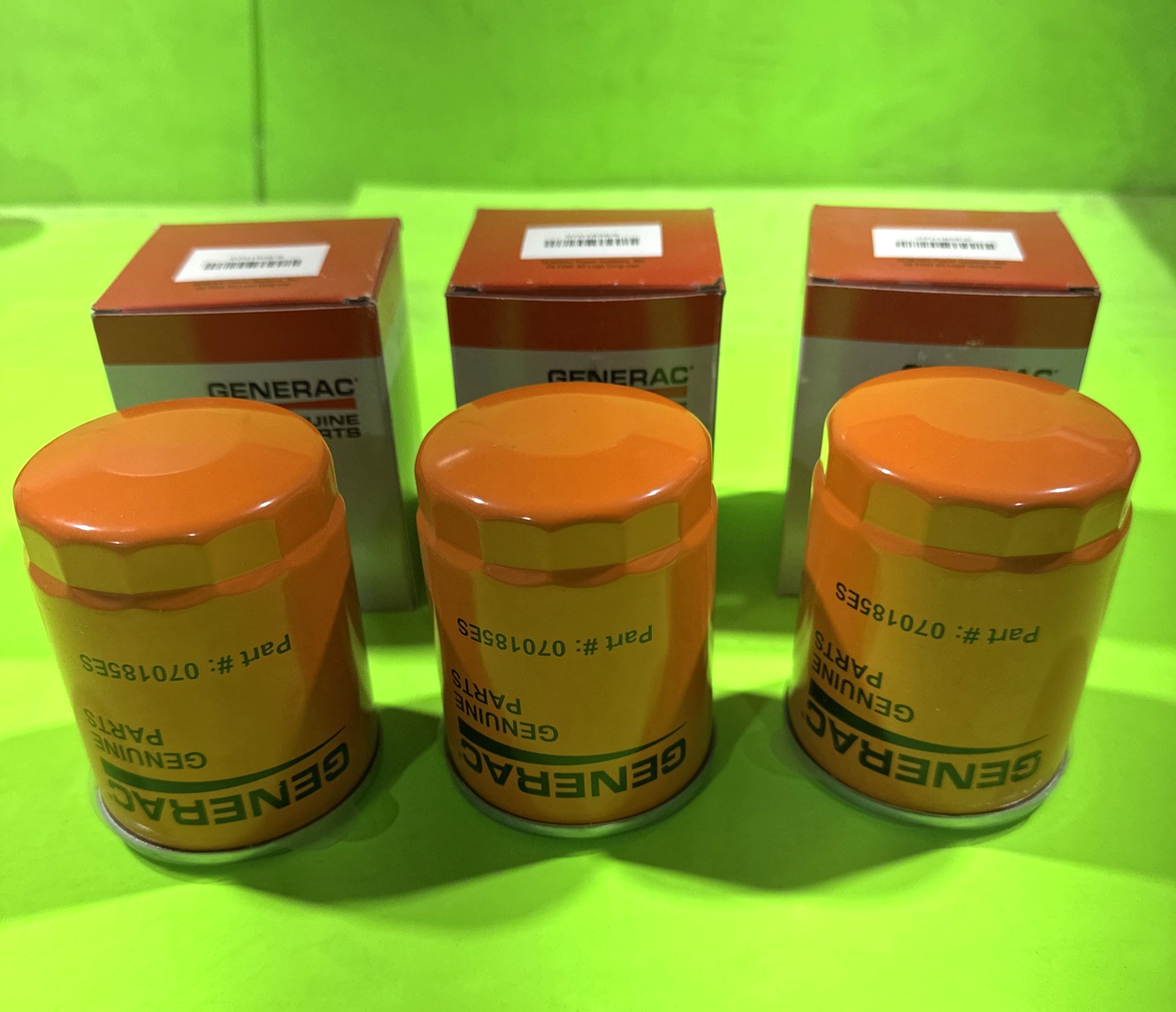 New 3 PACK Genuine Generac Oil filter 070185E 070185ES Air Cooled Engines2