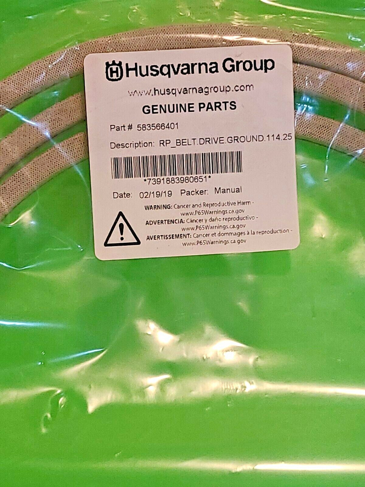 NEW OEM Husqvarna  Jonsered Transmission Drive Belt 532442781 583566401 4L1142
