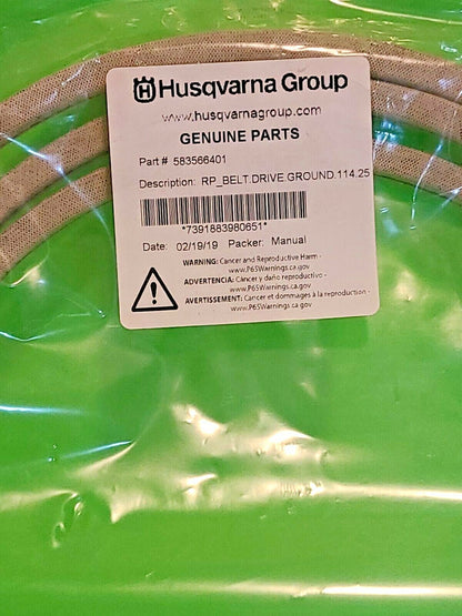 NEW OEM Husqvarna  Jonsered Transmission Drive Belt 532442781 583566401 4L1142