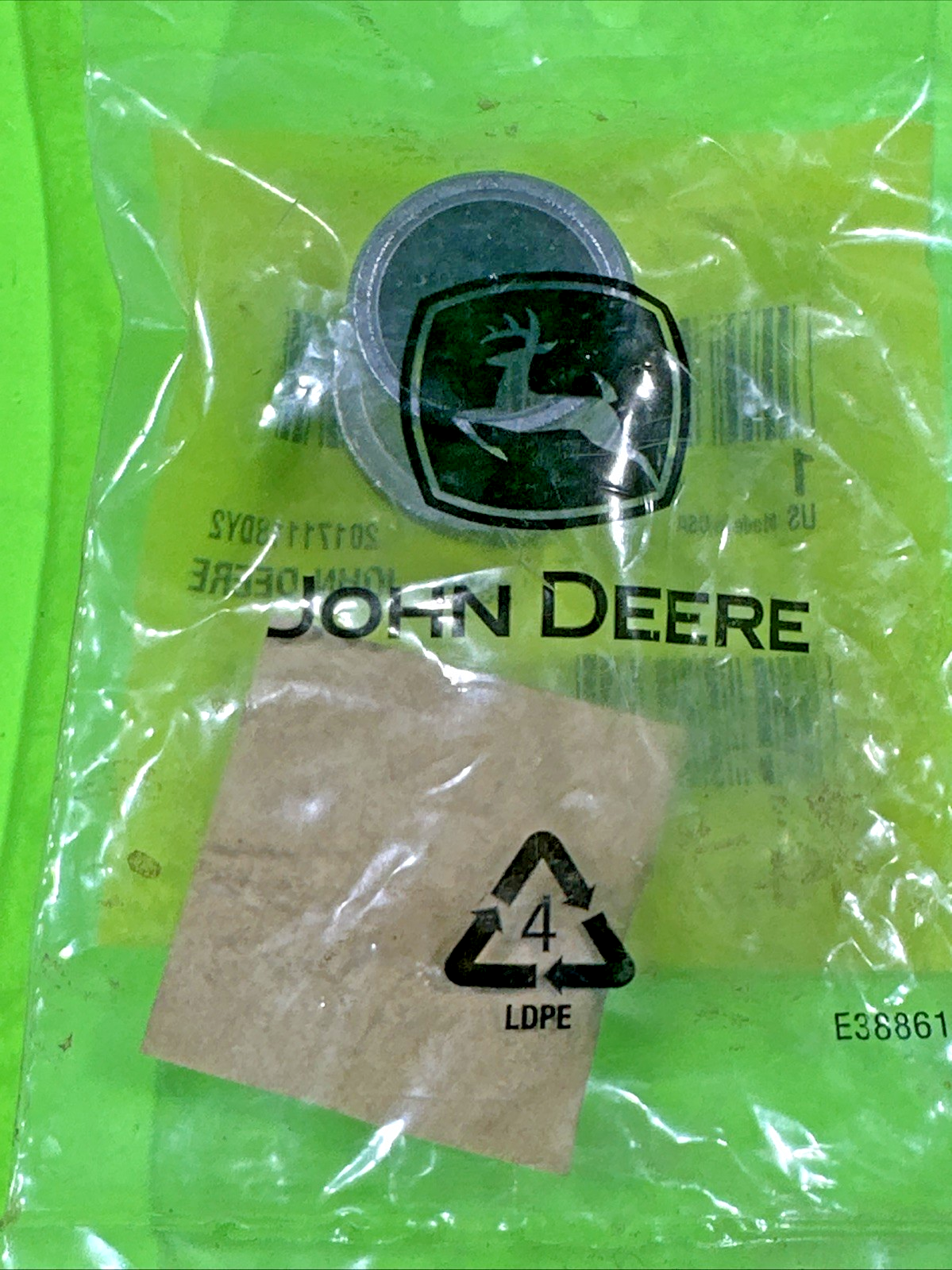 John Deere Original Equipment Bushing STEERING SHAFT  #M114891 STX38,STX46,1