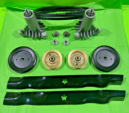 NEW Poulan Pro 3421H74 42" Deck Rebuild Kit, 2 Spindles, Blades, Belt, Pulleys0