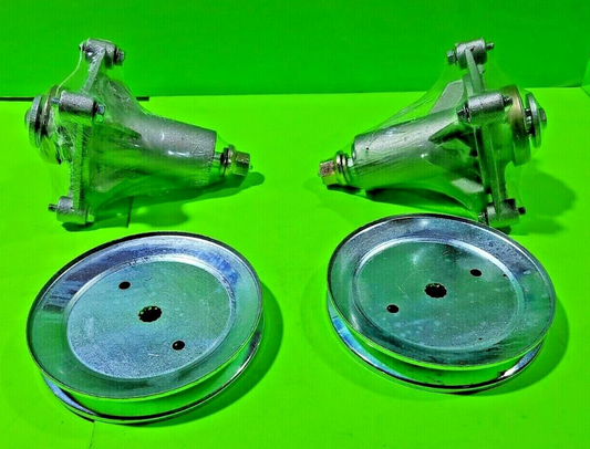 (2) Spindle Assembly 187292 w/ Pulley 153535 - 42" 48" Deck Husqvarna 532,1928700