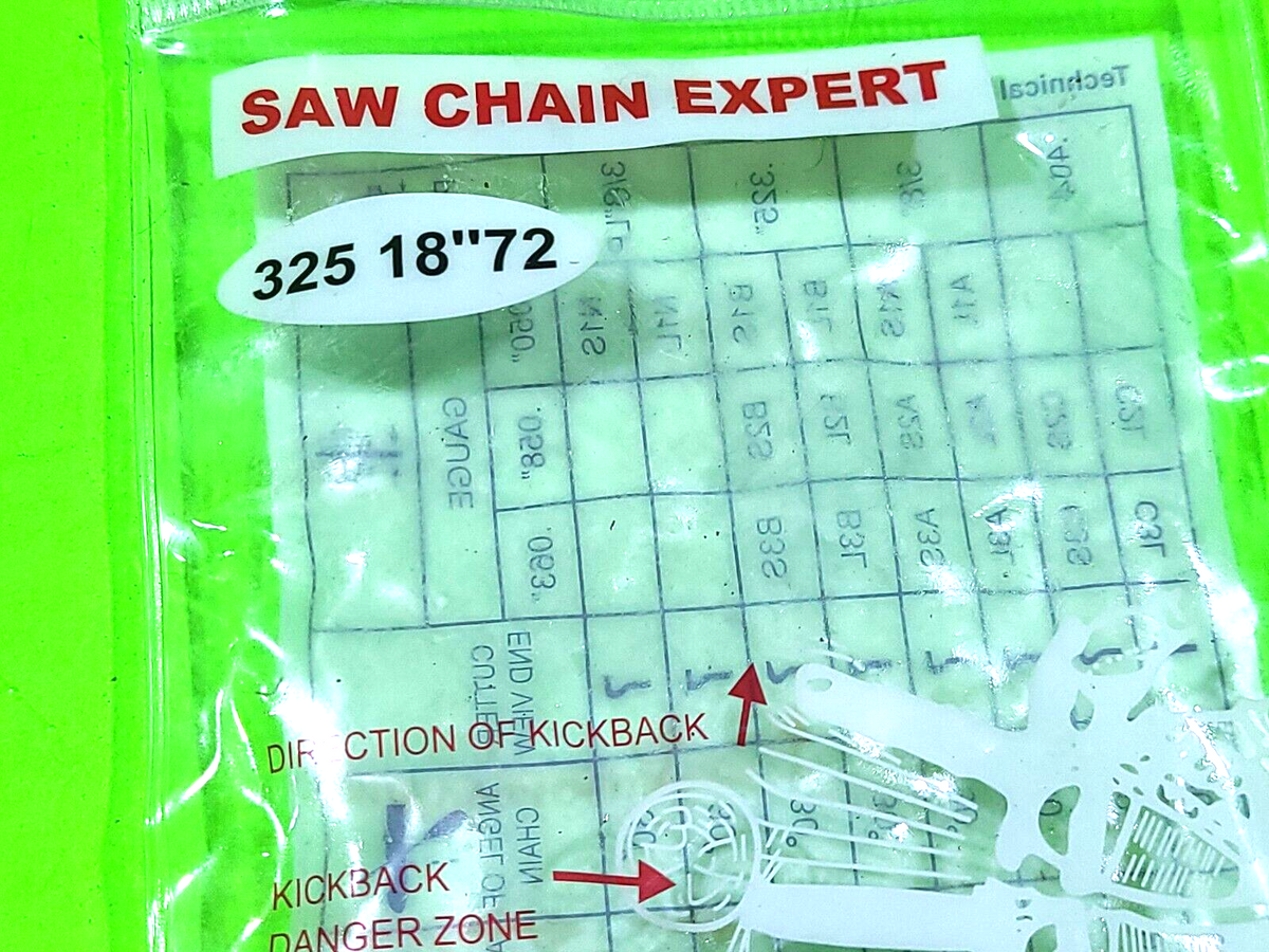 Chainsaw Chain for Jonsered Husqvarna 18 Inch Bar .050 Gauge .325 72DL 4 Pack4
