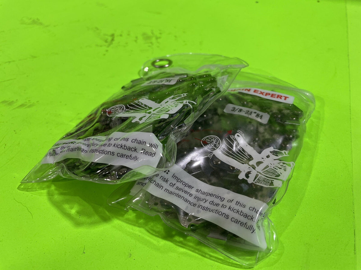 2 pk 24 Inch Chainsaw Chain For Stihl Husqvarna Full Chisel 3/8 Gauge .050" 84DL1