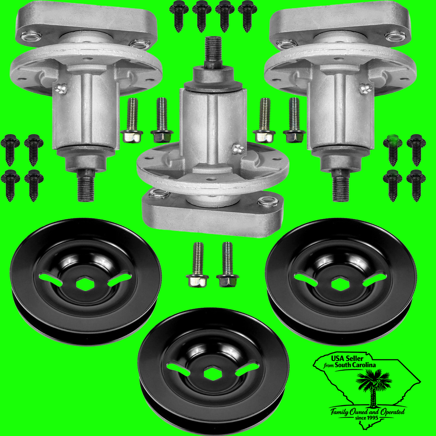 NEW John Deere 2148HV 48" Deck Spindle Assembly with Pulley Kit GY20050 GX203350