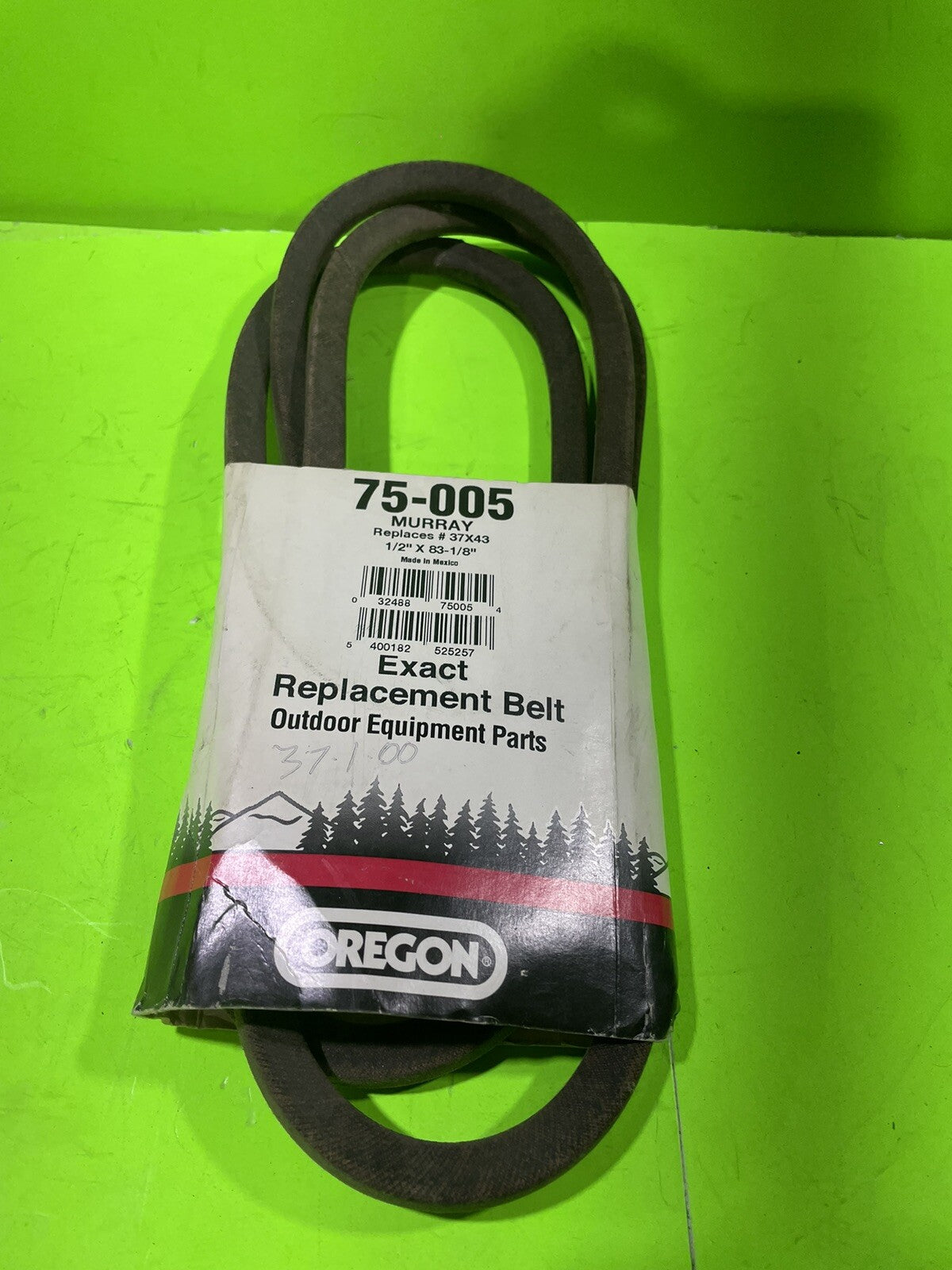 Oregon 75-005 Replacement Belt For Murray 37X43 037X43MA 1/2" x 83-1/8"0