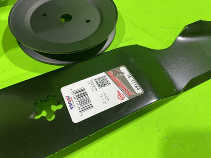 DECK SPINDLE BELT PULLEY BLADE KIT FITS HUSQVARNA LGT2654 LGTH2454 YTH24V544