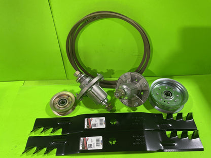NEW 42" DECK REBUILD KIT 100 SERIES BLADES SPINDLES IDLERS BELT FITS JD0
