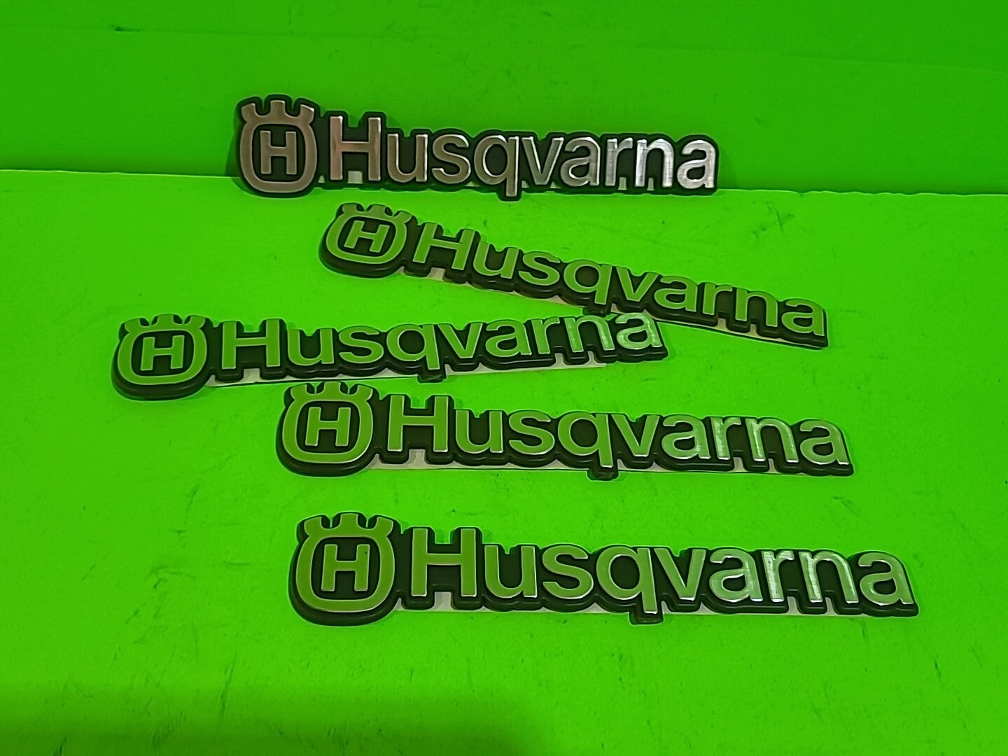 Genuine Husqvarna Silver Hood Emblem 532403378 5 pack5