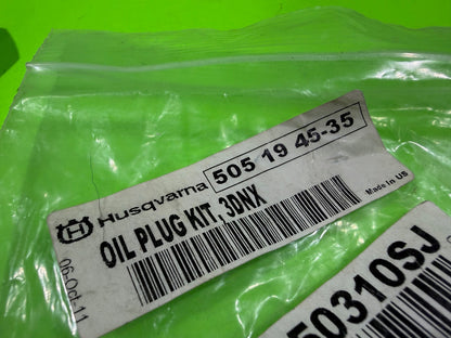 NEW Genuine OEM Husqvarna 505194535 Oil Plug Kit 6027 9032 Pressure Washer5