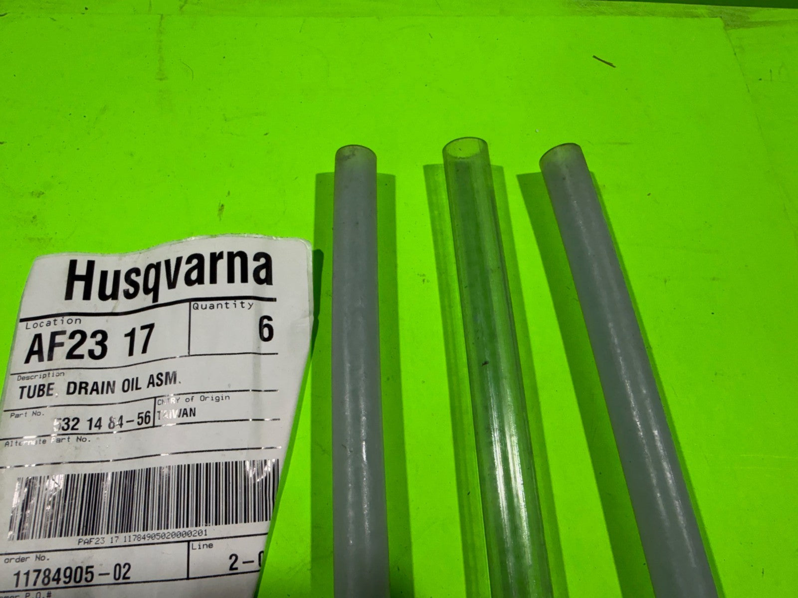 3pk Genuine OEM Husqvarna 532148456 Oil Drain Assy Tube Lawn Tractor4