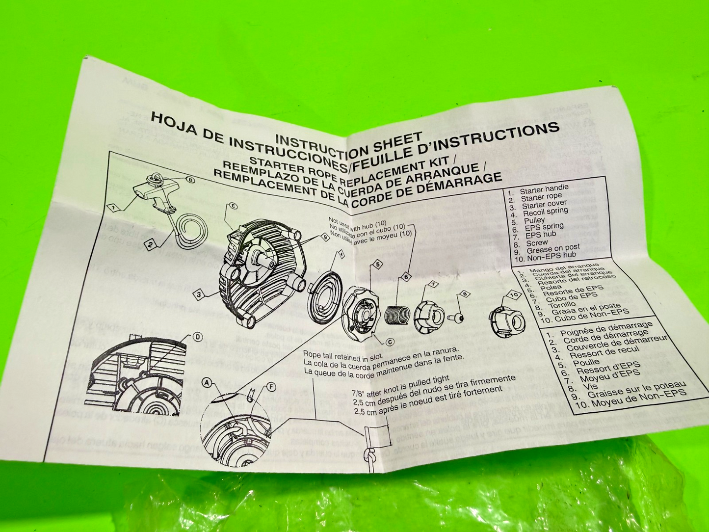 NEW Genuine OEM Husqvarna 545081817 Starter Rope Kit 125 B BV BVX HVA1251