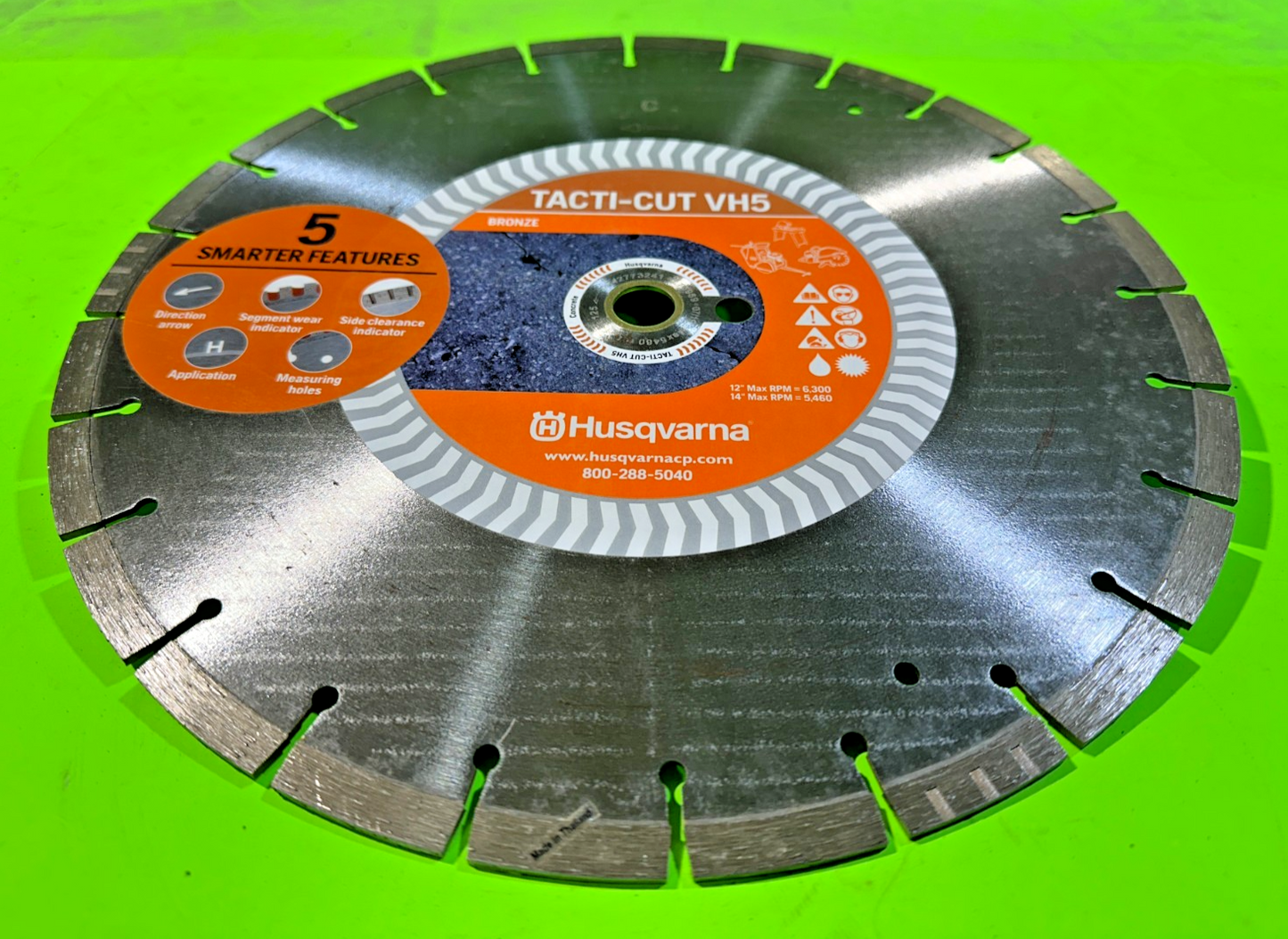 NEW Husqvarna Tacti-Cut VH5 Diamond Blade 542773241 14" x .1256