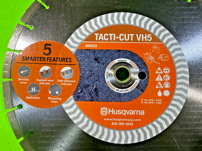 NEW Husqvarna Tacti-Cut VH5 Diamond Blade 542773241 14" x .1251