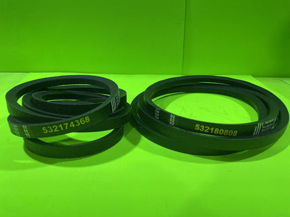 48" Primary and Secondary Deck Belt Combo 532174368 532180808 Replaces Craftsman3