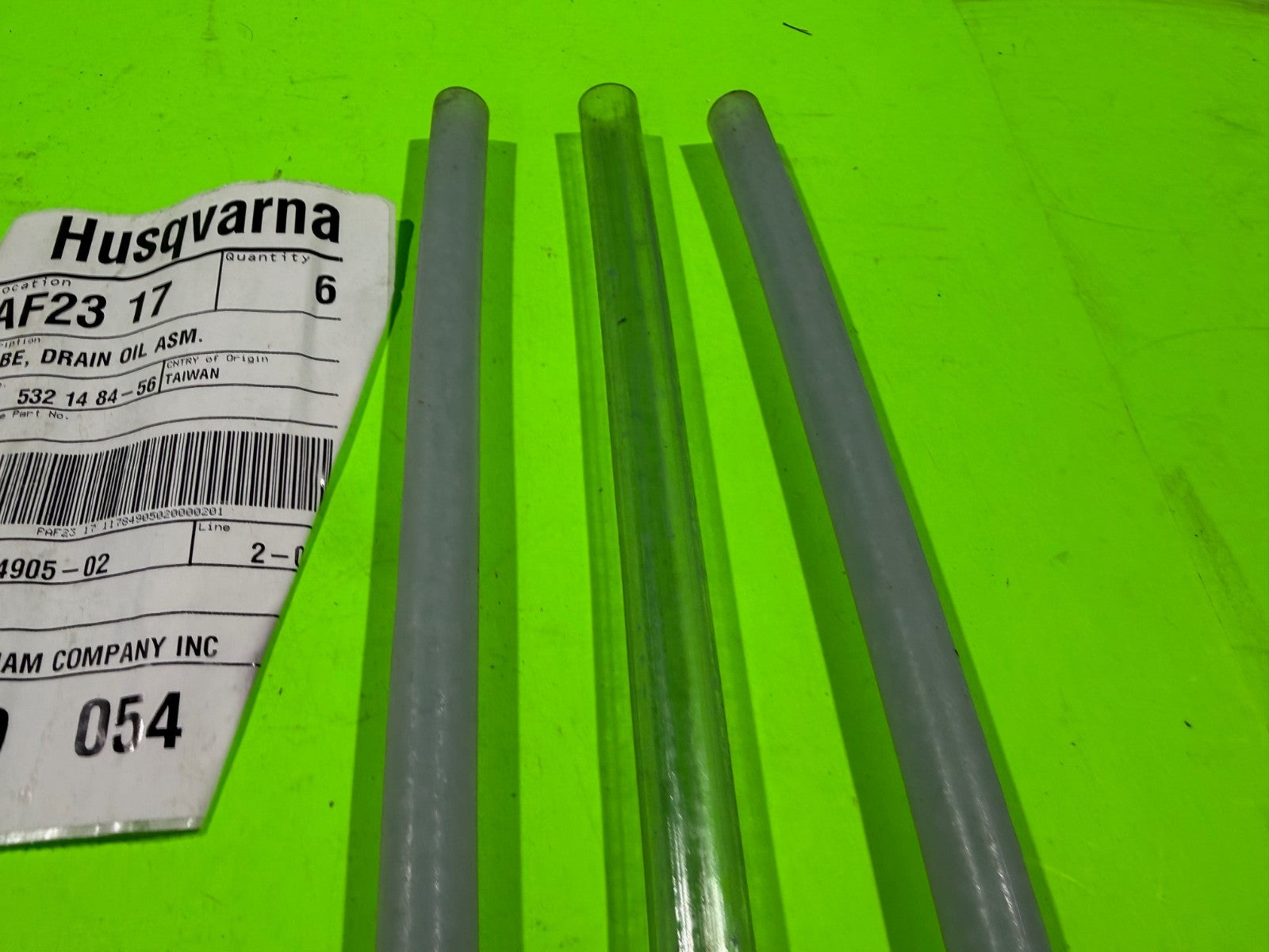 3pk Genuine OEM Husqvarna 532148456 Oil Drain Assy Tube Lawn Tractor3