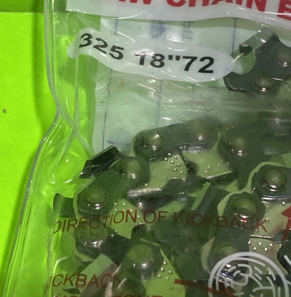 Chainsaw Chain for Jonsered Husqvarna 18 Inch Bar .050 Gauge .325 72DL 4 Pack2
