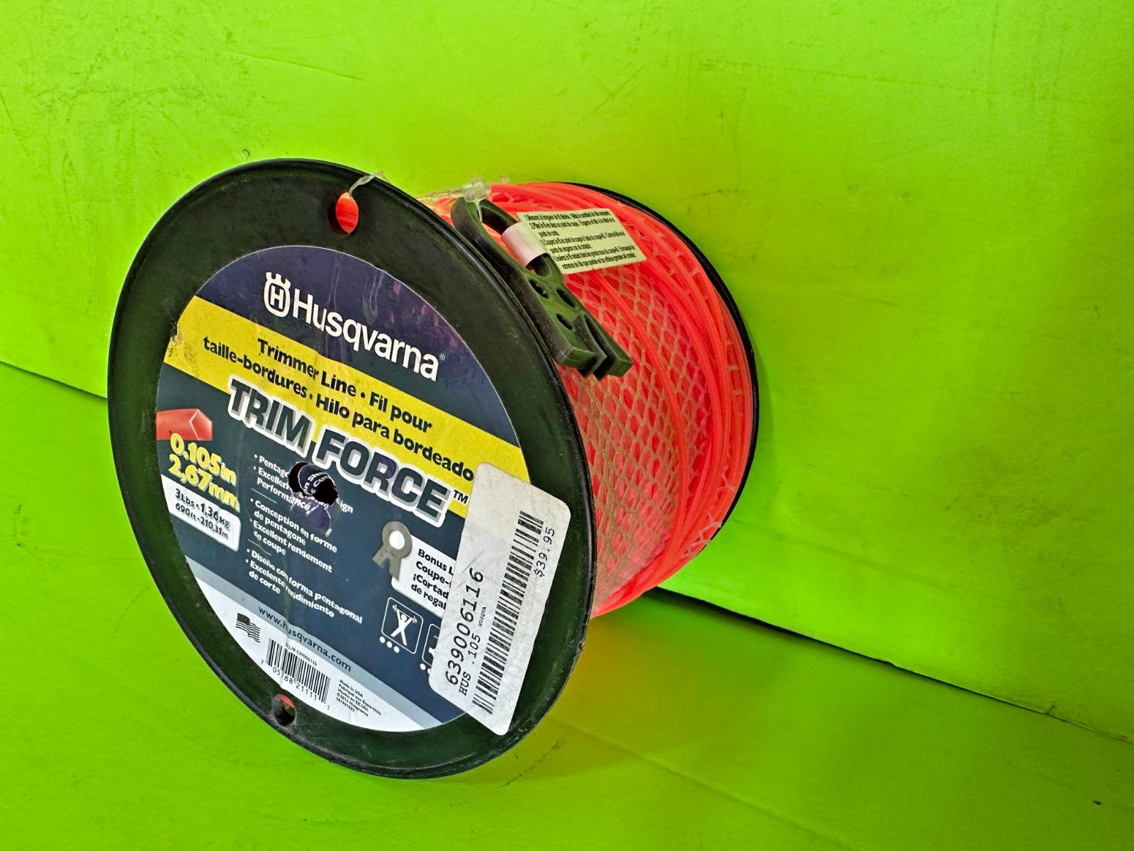 Husqvarna Trim Force .105″ Trimmer Line – 3 lb (≈ 690 ft) OEM 6390061161