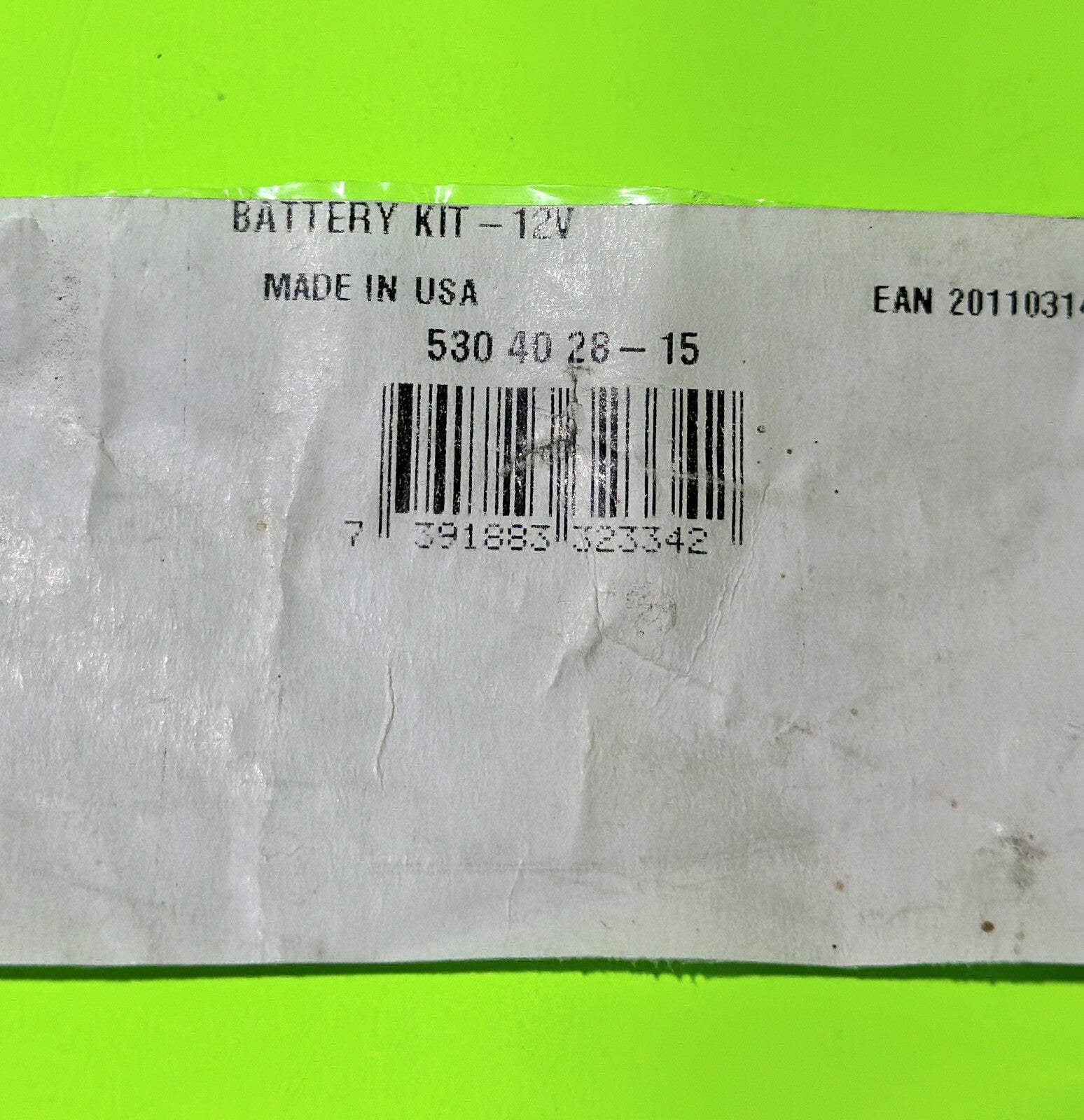 OEM Husqvarna 530402815 Battery Kit Panasonic 12V 7AH Battery LC-R127R2P19