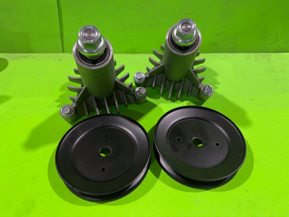 NEW 42" Deck 3 Bolt Spindles & Pulleys Fits Poulan Replaces 130794 173436 1535350