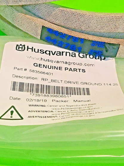 NEW OEM Husqvarna Drive Belt 583566401 for Husqvarna  TC 238 (96051013702)4