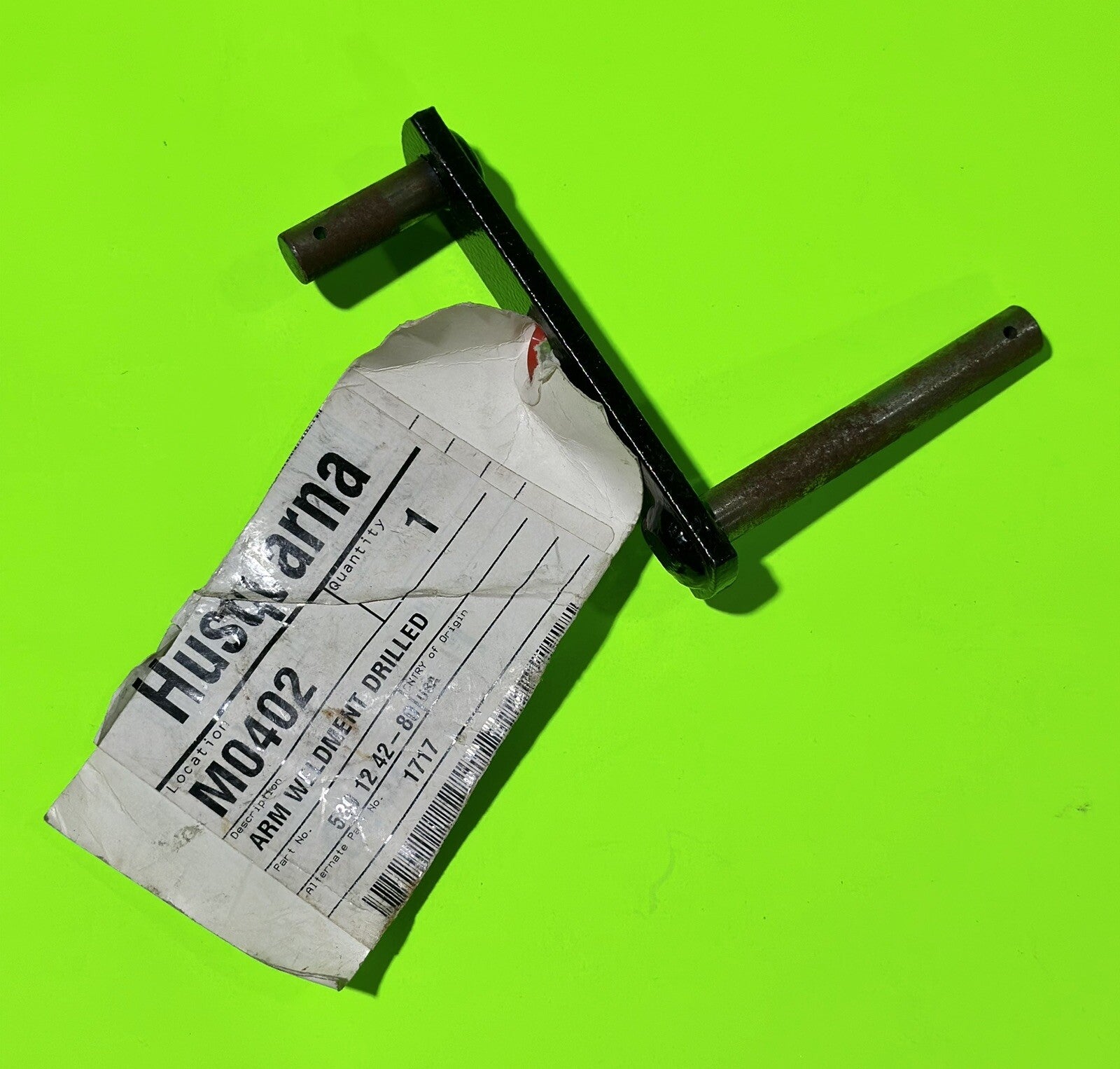 Genuine OEM Husqvarna 539124280 Support Arm Weldment Drilled0