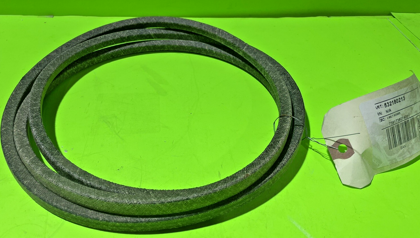 NEW Genuine Husqvarna 532180213 V-Belt fits R322T R220T LT151 Jonsered Riders0
