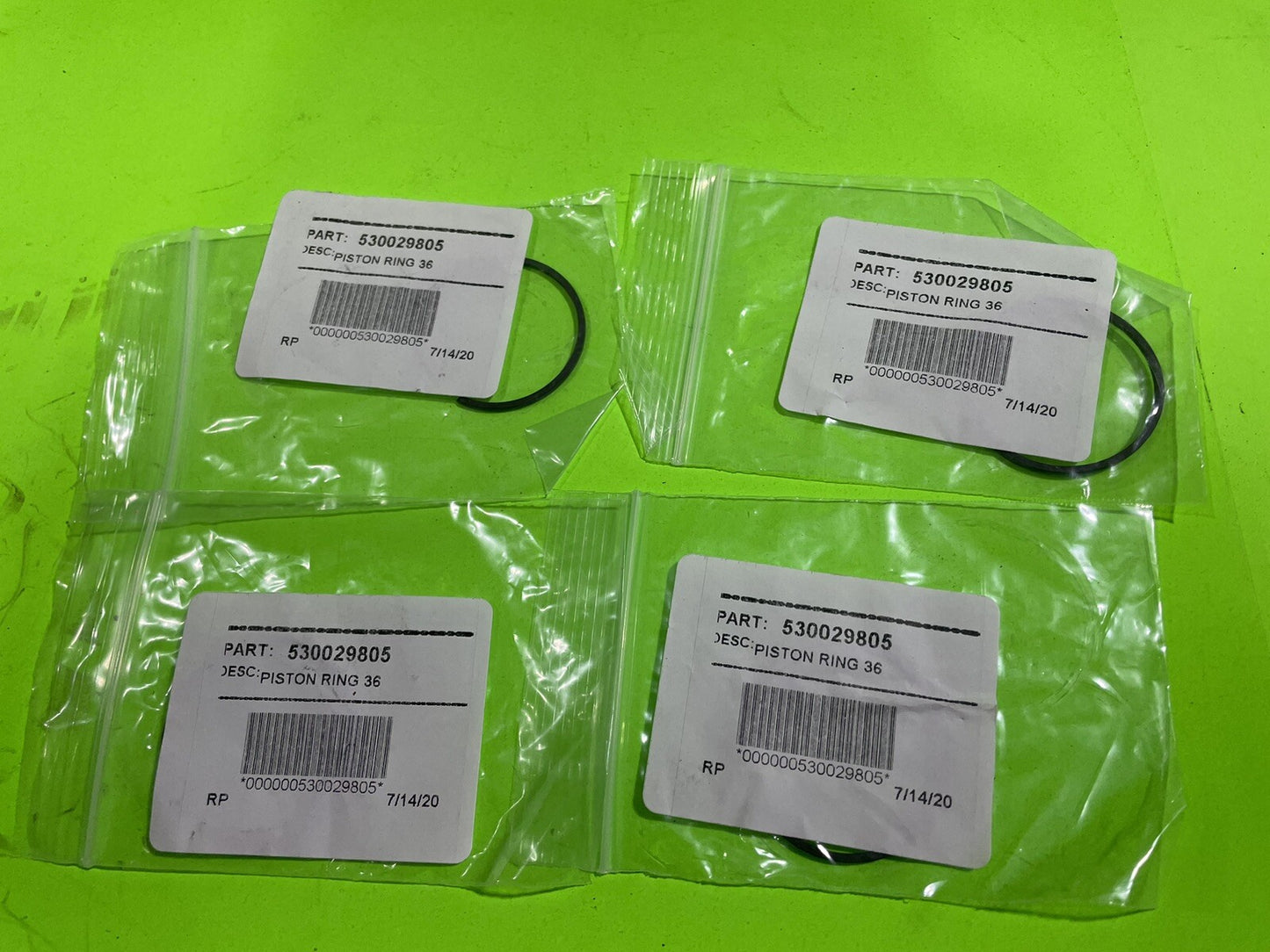 4Pk Genuine OEM Husqvarna 530029805 Piston Rings 136 137 Poulan 1950 1975 21504