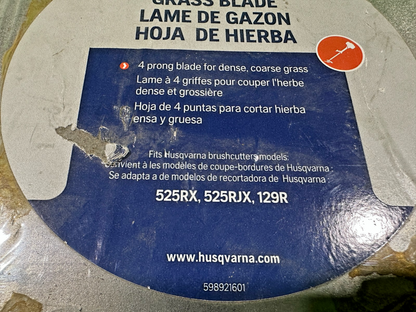 NEW Open Box Genuine Husqvarna 598921601 Grass Blade – OEM (Light Surface Rust)0