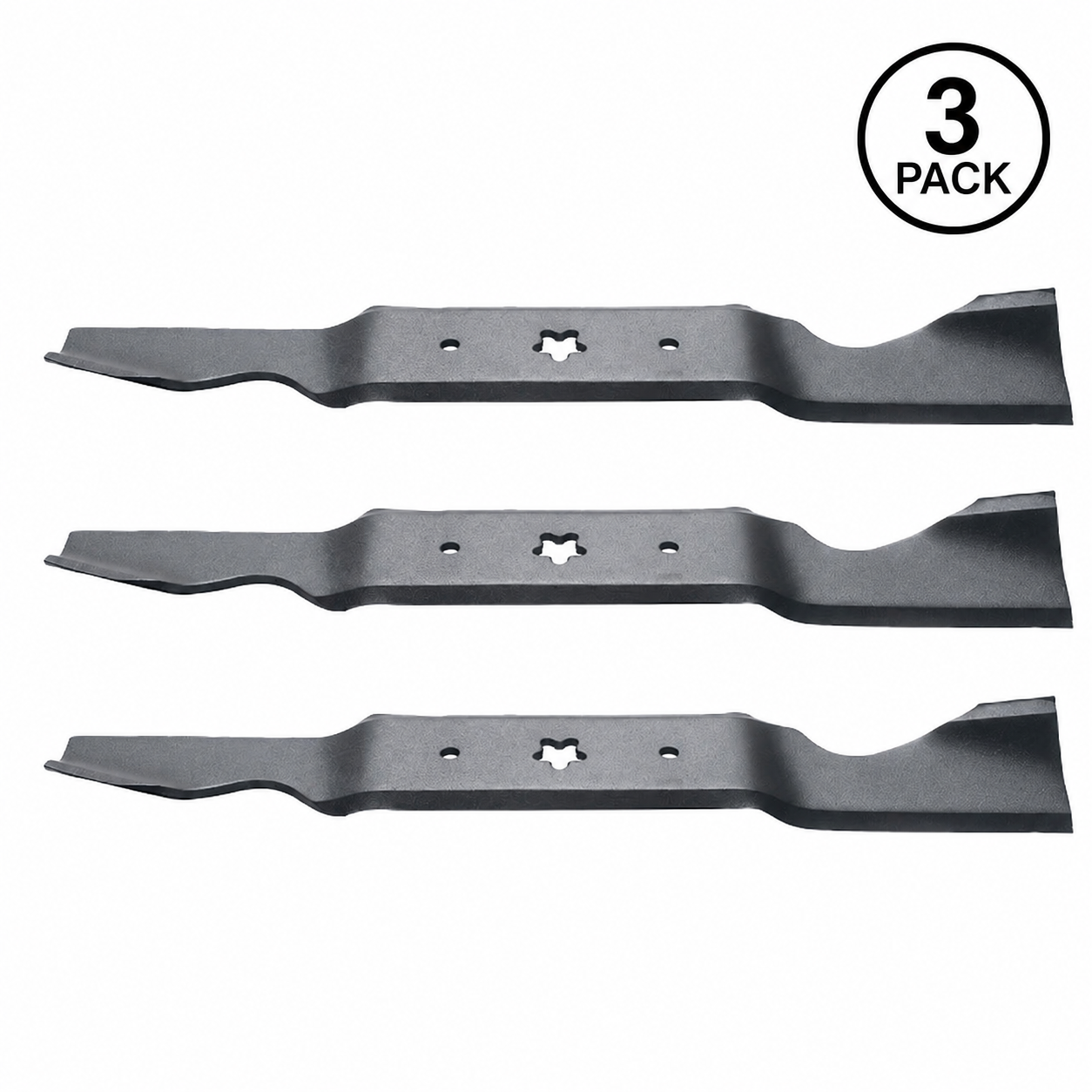 3 Pack High Lift 54" Mower Blades for Husqvarna, Craftsman & Poulan 187254 187256
