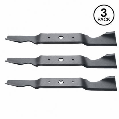 3 Pack High Lift 54" Mower Blades for Husqvarna, Craftsman & Poulan 187254 187256