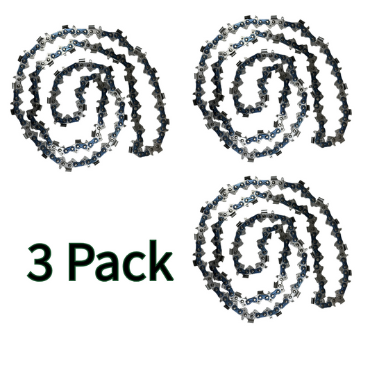 3/8 .058 72DL 3 Pack Chainsaw Chain 20" Husqvarna Jonsered Poulan Pro