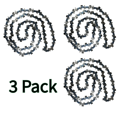 3/8 .058 72DL 3 Pack Chainsaw Chain 20" Husqvarna Jonsered Poulan Pro