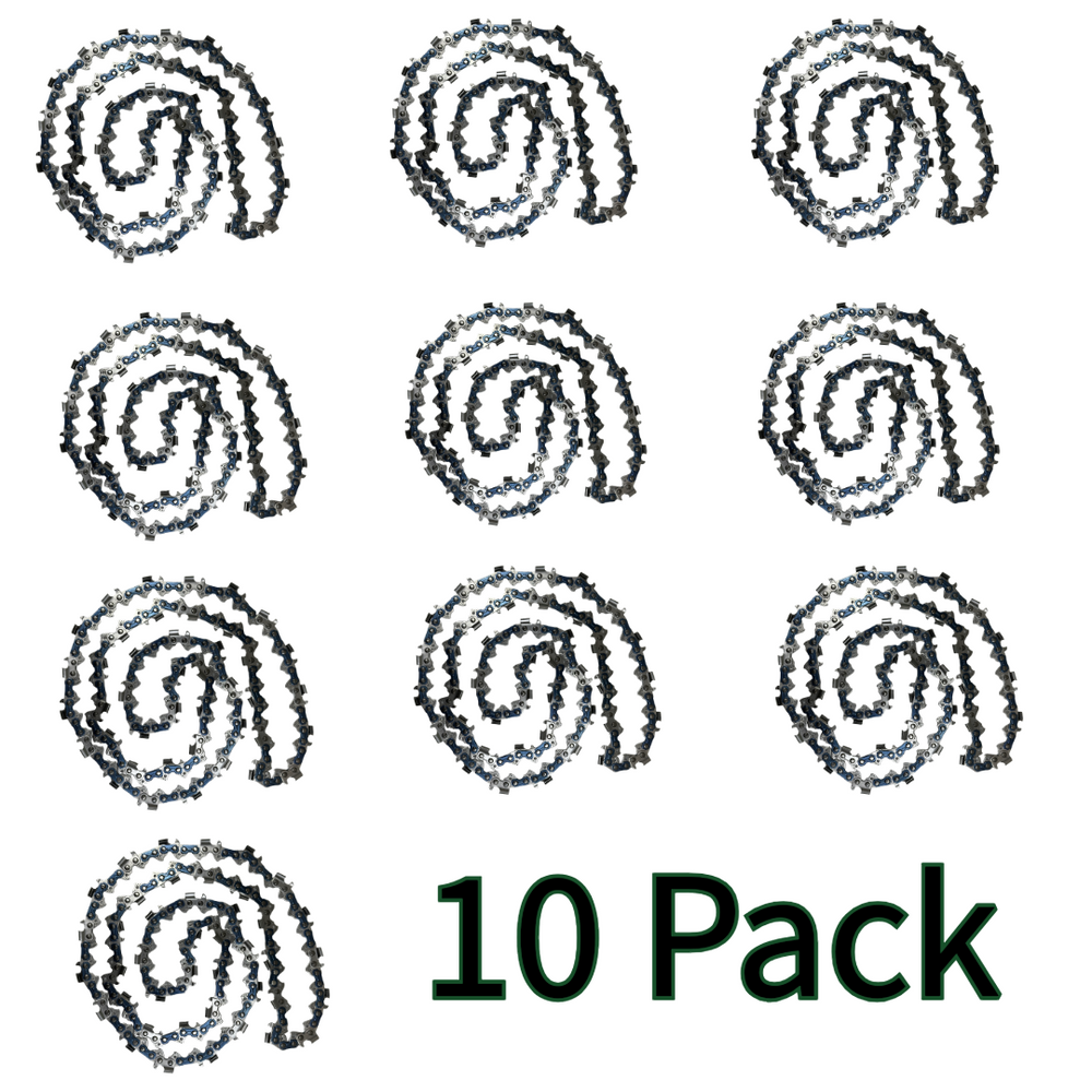 3/8 .058 72DL 10 Pack Chainsaw Chain 20" Husqvarna Jonsered Poulan Pro