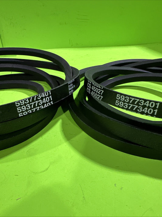 (2) DECK BELTS FITS HUSQVARNA 532197242 FITS CRAFTSMAN 197242 FITS LOWES 1883610